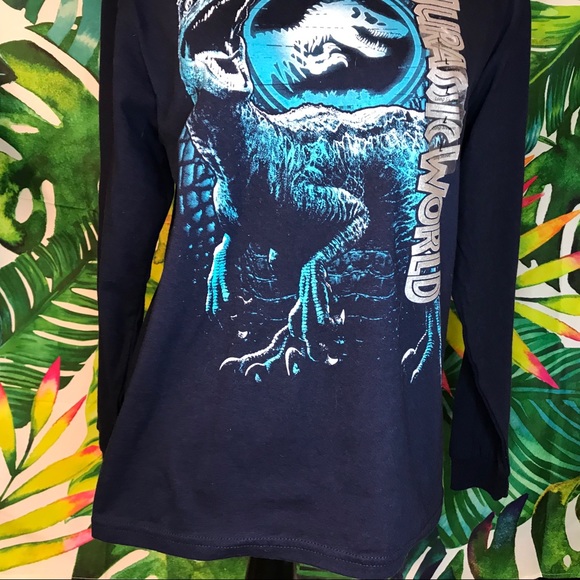 Jurassic World Boys Raptor Long Sleeve Blue Tee - Picture 3 of 6